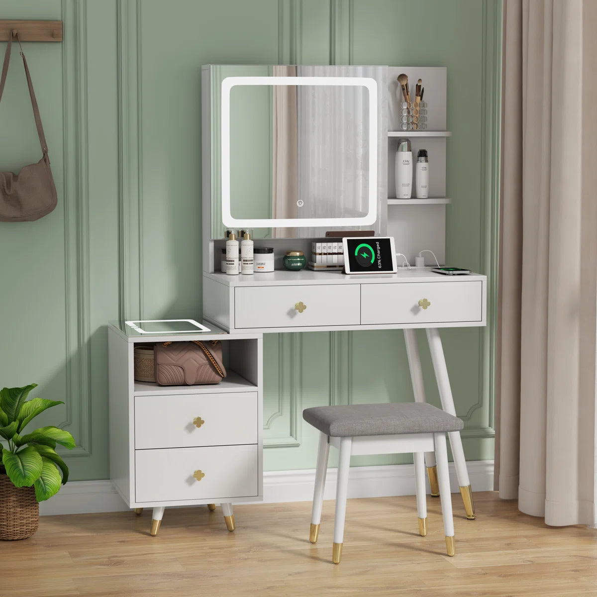 Lavada Vanity Table Stool Set